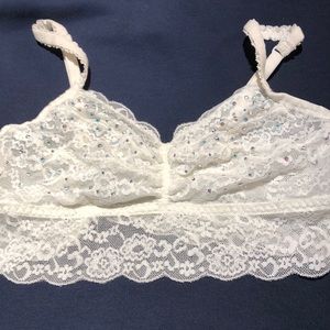 Pink by Victoria’s secret white lace bralette